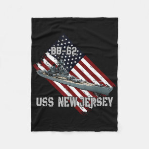 Battleship Uss New Jersey Bb-62 & Kampfwarsch Fleecedecke