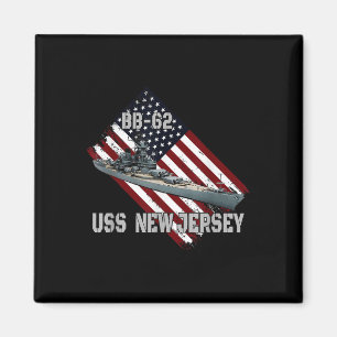 Battleship Uss New Jersey Bb-62 &amp; Kampfwarsch Magnet