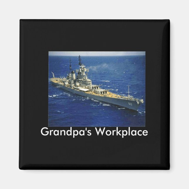 Battleship Uss New Jersey  Magnet (Vorne)