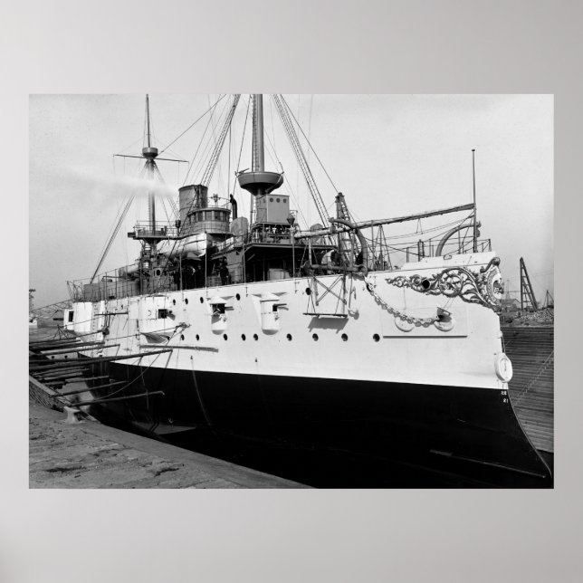 Battleship USS Texas, 1895 Poster (Vorne)