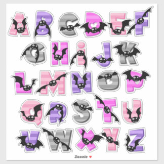 BATTY ALPHABET AUFKLEBER