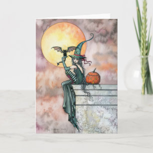 'Batty Cat' Halloween-Karte von Molly Harrison Karte