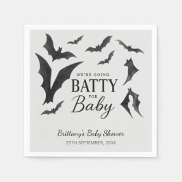 Batty for Baby Halloween Bats Babydusche Serviette
