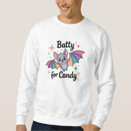 Batty for Candy Sweater - Kawaii Halloween Bat Sweatshirt