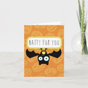 Batty for You Halloween Karte