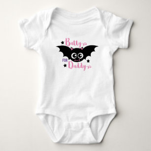 Batty für Daddy Niedlich 1. Halloween Pink Bat Baby Strampler