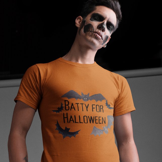Batty für Halloween Bat Vampire Beängstigend T-Shirt (Batty Shirt)
