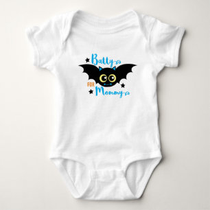 Batty für Mommy Niedlich 1. Halloween Blue Bat Baby Strampler