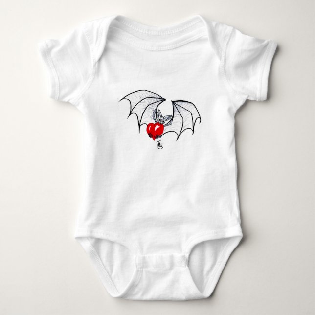 Batty Heart Baby Bodysuit Baby Strampler (Vorderseite)