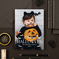 Batty Overlay Halloween Fotokarte
