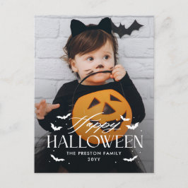 Batty Overlay Halloween Fotokarte Postkarte