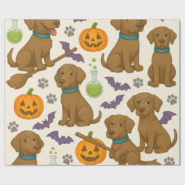 Batty Puppy Halloween Spaß Geschenkpapier