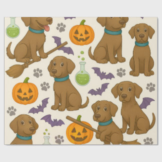 Batty Puppy Halloween Spaß Geschenkpapier
