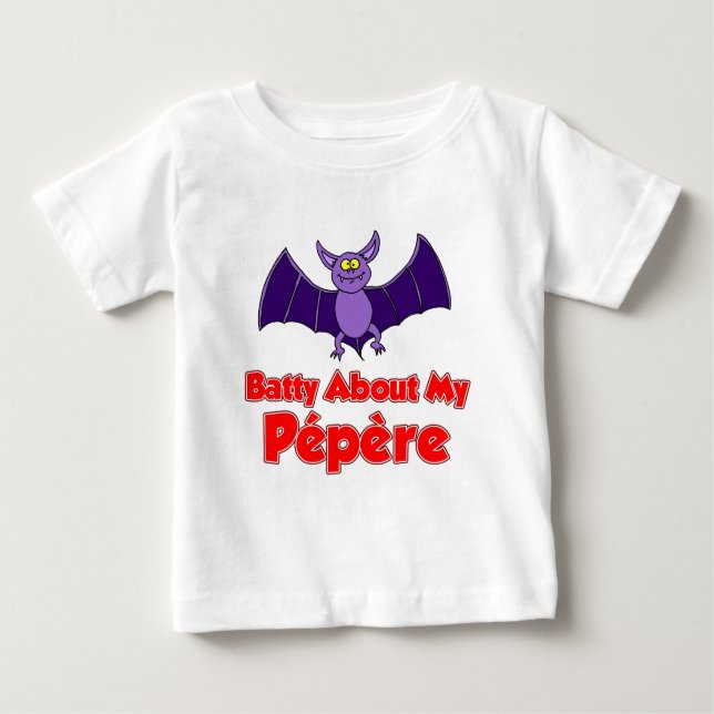 Batty über meinen Pepere Baby T-shirt (Vorderseite)