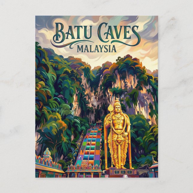 Batu-Höhlen Malaysia Postkarte (Vorderseite)