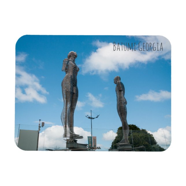 Batumi Stadt Georgia. Ali- und Nino-Statue Magnet (Horizontal)