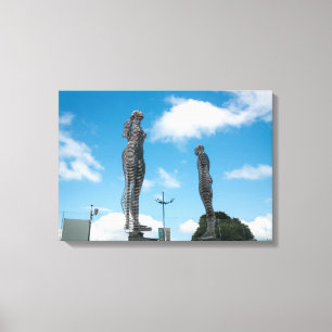 Batumi Stadt Georgien. Ali und Nino Statue Leinwanddruck