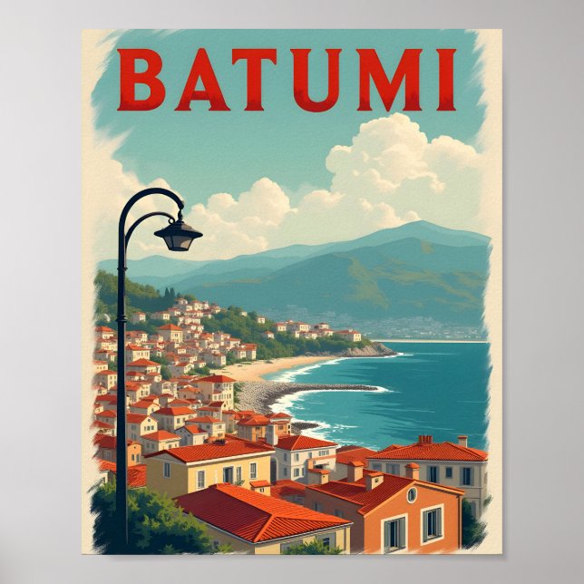 Batumi vintage Reiseplakat  Poster (Vorne)