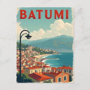 Batumi Vintage-Reiseplakat Postkarte