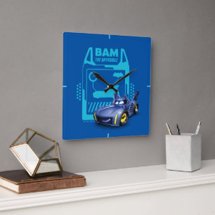 Batwheels™ Bam - Der Batmobile Quadratische Wanduhr