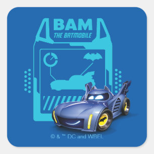 Batwheels™ Bam - Der Batmobile Quadratischer Aufkleber