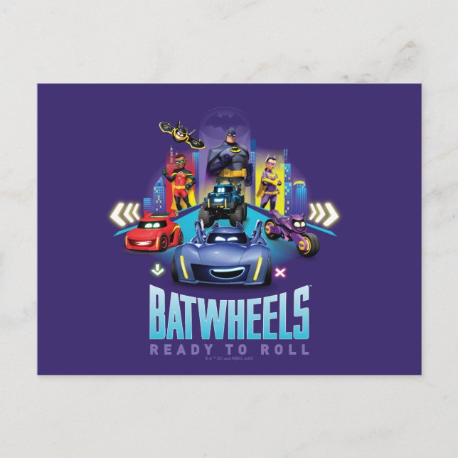 Batwheels™ - Bereit zum Rollen Postkarte (Vorderseite)
