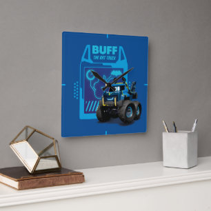 Batwheels™ Buff - Der Bat Truck Quadratische Wanduhr