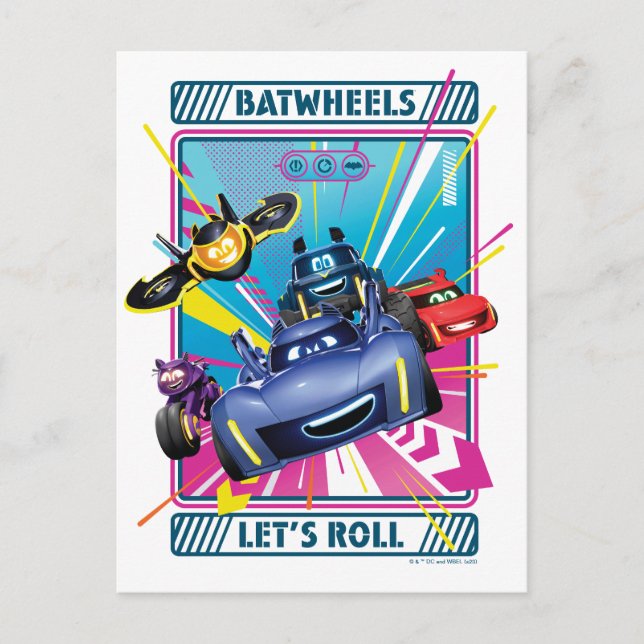 Batwheels™ - Lasst uns fortfahren Postkarte (Vorderseite)