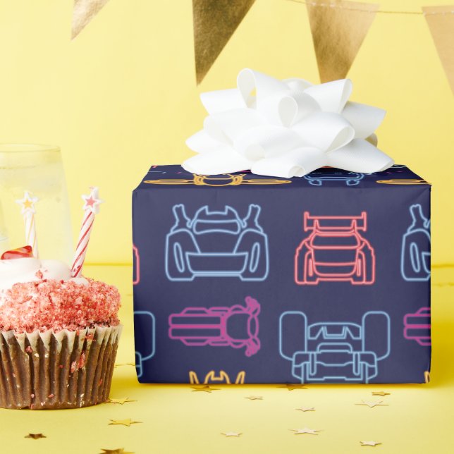 Batwheels™ Neon Kontur Muster Geschenkpapier (Geburtstagsparty)