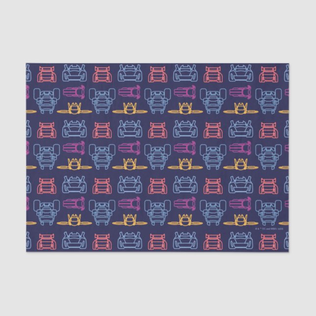 Batwheels™ Neon Kontur Muster Seidenpapier (Vorderseite)