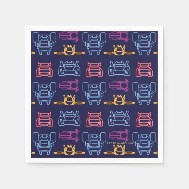 Batwheels™ Neon Kontur Muster Serviette (Vorderseite)