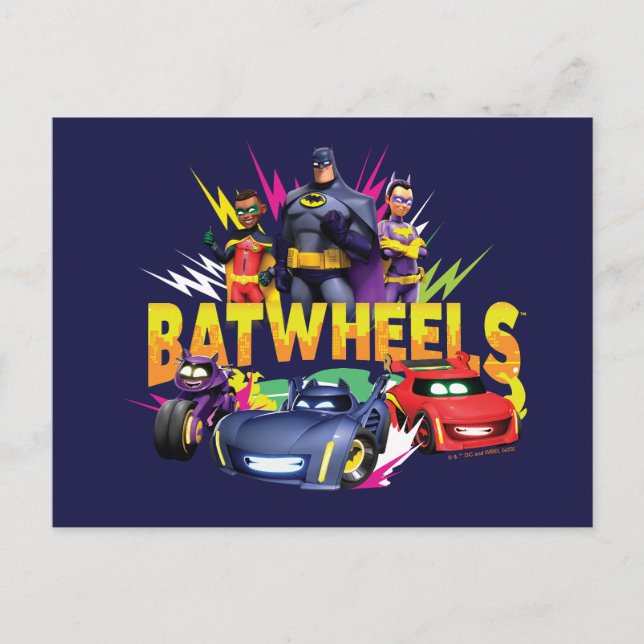 Batwheels™ Superherd Team Postkarte (Vorderseite)