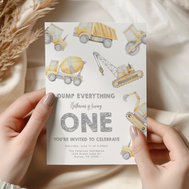 Bau 1. Geburtstag Party Einladung (Von Creator hochgeladen)