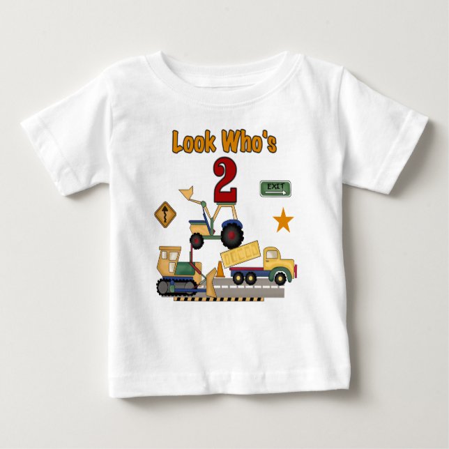 Bau-2. Geburtstag Baby T-shirt (Vorderseite)