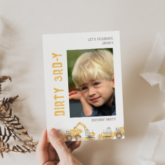 Bau 3. Foto Geburtstagsfeier Einladung