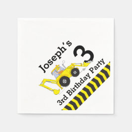 Bau 3. Geburtstag Party Kids Papierservietten