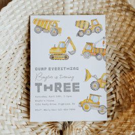 Bau 3. Geburtstagsfeier Einladung