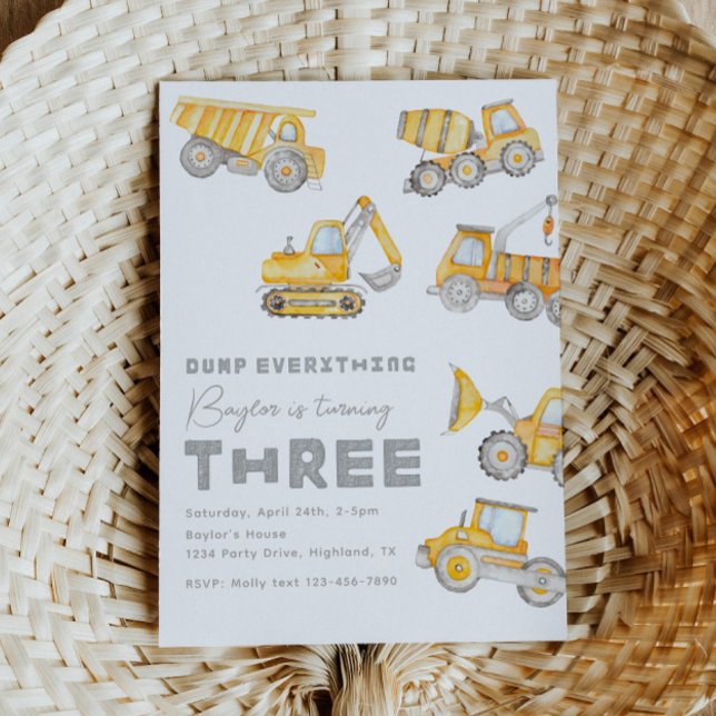 Bau 3. Geburtstagsfeier Einladung (Von Creator hochgeladen)