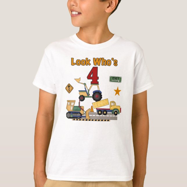 Bau-4. Geburtstag T-Shirt (Vorderseite)