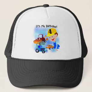 Bau-4. Geburtstags-T - Shirts und Geschenke Truckerkappe