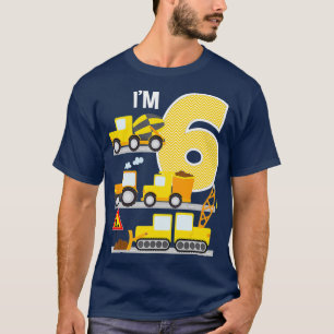 Bau 6. Geburtstag Truck Tractor T-Shirt