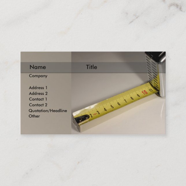 Bau/Architekt/Designer Visitenkarte (Vorderseite)