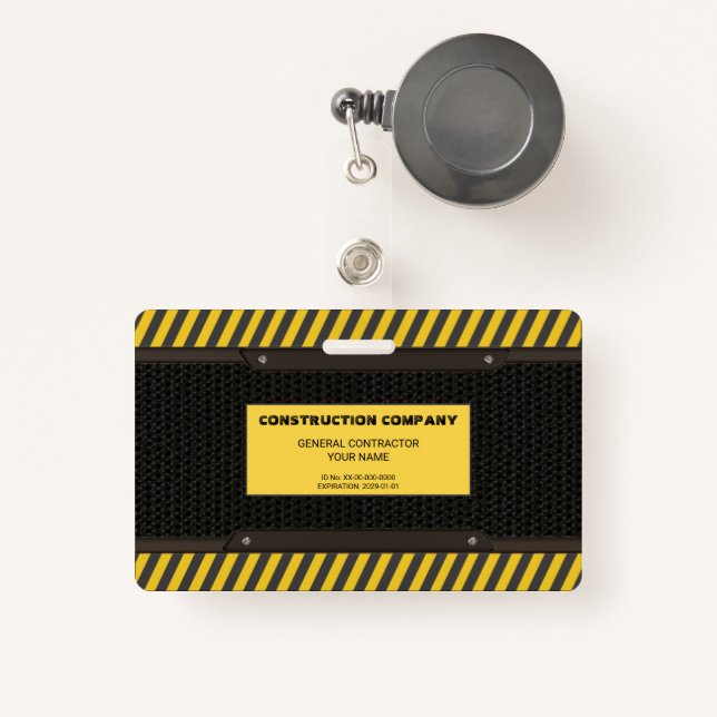 Bau Ausweis (Vorderseite mit Rechteck)