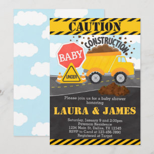 Bau Baby Dusche Einladung