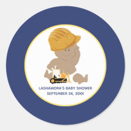 Bau Baby Dusche Gefälligkeitsaufkleber Runder Aufkleber