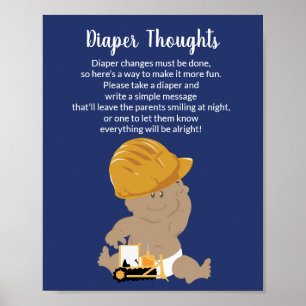 Bau Baby Duwer Windeln Gedanken Spiel Poster