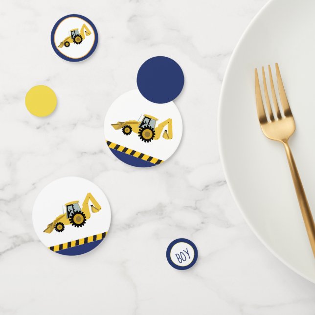 Bau Backhoe Babyduschanlage Konfetti (Gruppe)