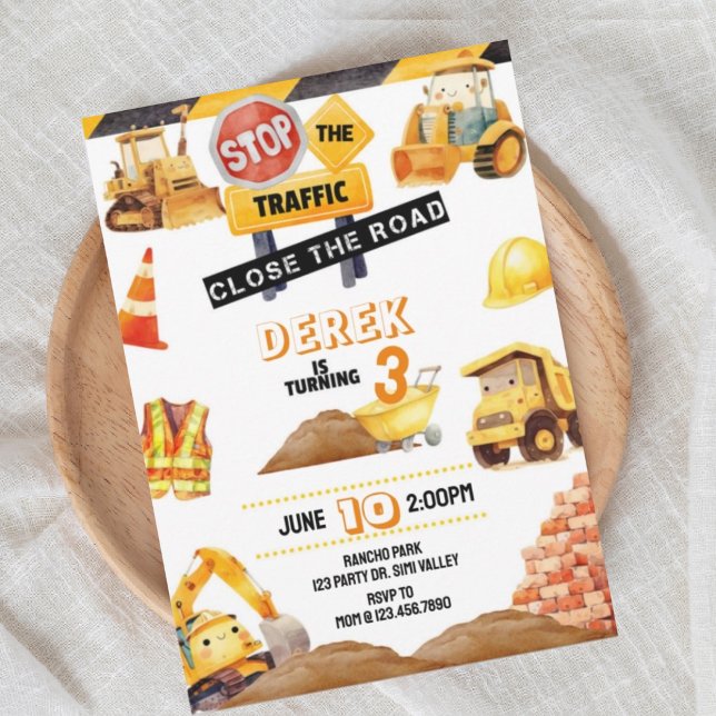 Bau, Bau, Traktor, Einladung (Von Creator hochgeladen)