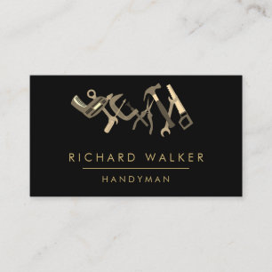 Bau bearbeitet Heimwerker-gelben schwarzen Visitenkarte