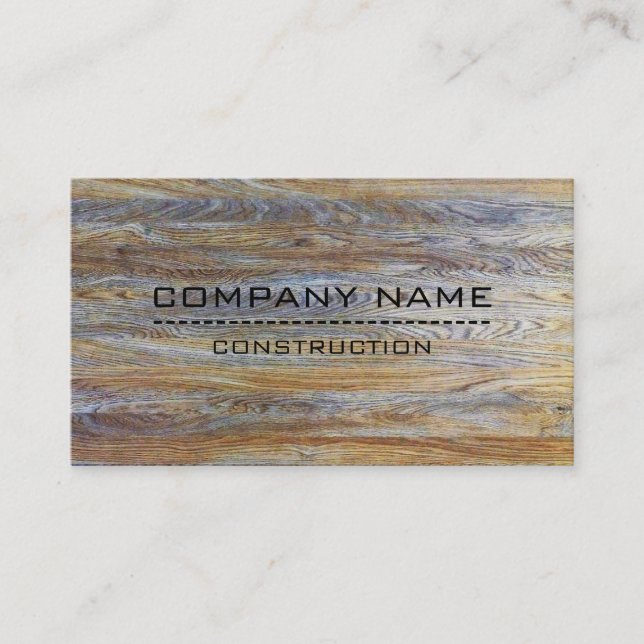 Bau-berufliches modernes Holz #8 Visitenkarte (Vorderseite)